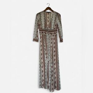 always indigo | Dresses | Always Indigo Floral Maxi Dress | Poshmark